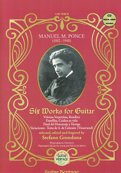 Ponce, Manuel Maria: 6 Works for Guitar solo, with CD, sheet music