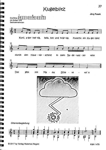 Pusak, Jörg: Die Ukulele - Der Hüpfende Floh - 33 easy Children`s Songs for Ukulele, sheet music sample