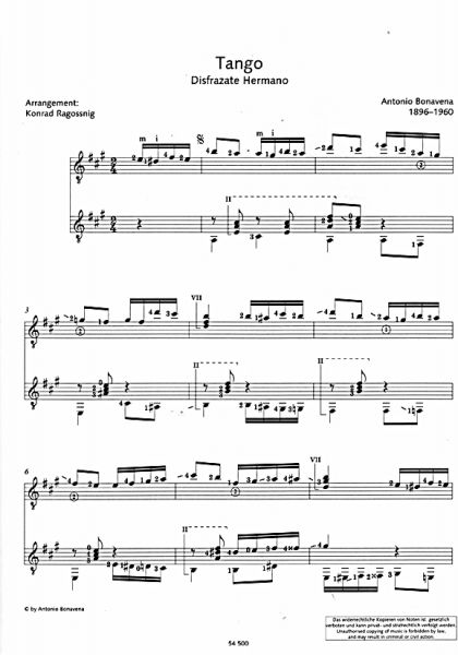 Ragossnig, Konrad: Guitar Dance Collection, 18 pieses for 2 guitars from 2 centuries (19th/20th), sheet music sample