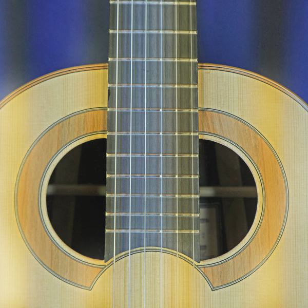 Hein Guitars, classical guitar spruce rosewood, after F. Simplicio and Santos Hernandez, luthier guitar, rosette, label