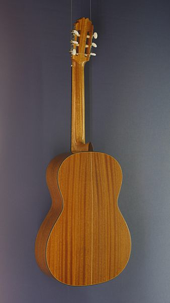 Klassische Gitarre Ricardo Moreno, Modell 1a Fichte, spanische Konzertgitarre mit massiver Fichtendecke, Rückseite