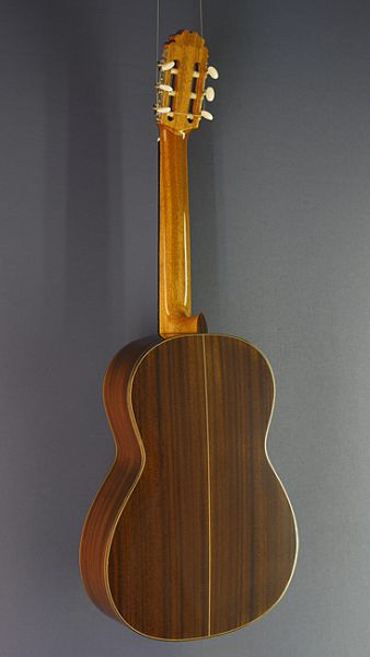 Konzertgitarre mit 63 cm kurzer Mensur - Ricardo Moreno, Modell 2a 63 Zeder, spanische Konzertgitarre mit massiver Zederdecke, Rückseite