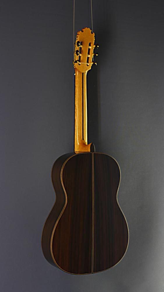 Ricardo Moreno Albeniz 63 F, Spanish short scale Guitar, all solid spruce, rosewood, back view