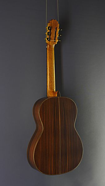 Klassische Gitarre Ricardo Moreno, Modell C-P Zeder, spanische Konzertgitarre mit massiver Zederdecke und Palisander, Rückseite