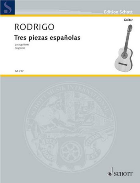 Gitarrennoten und Gitarrenzubehör, Die Zupfgeige, Gitarrenfachgeschäft,  Noten & Werkstatt - Rodrigo, Joaquin: Tres Piezas Espanolas for guitar  solo, sheet music