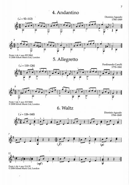 Romantic Guitar Anthology Vol. 1, Noten für Gitarre solo Beispiel