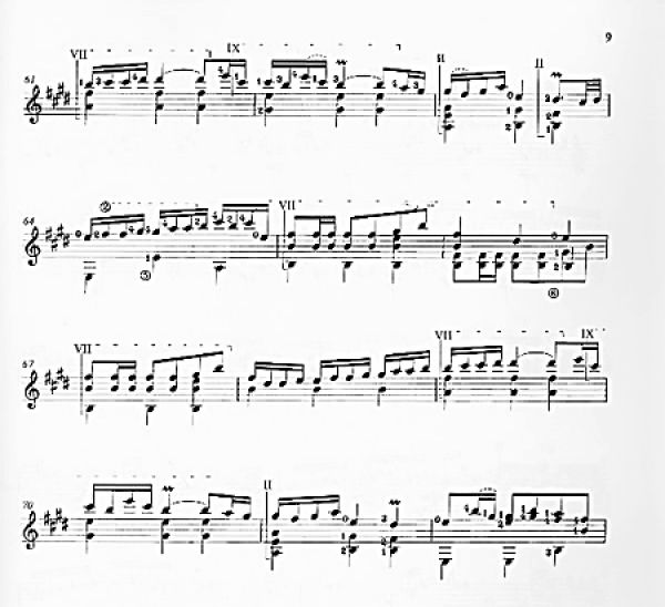 Scarlatti, Domenico: 4 Sonatas, ed. Manuel Barrueco, Guitar solo, sheet music sample