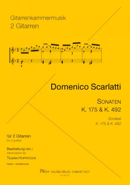 Scarlatti, Domenico: 2 Sonatas, K.175 and K.492 for 2 guitars, sheet music