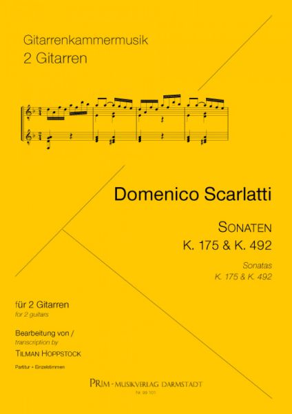 Scarlatti, Domenico: 2 Sonatas, K.175 and K.492 for 2 guitars, sheet music
