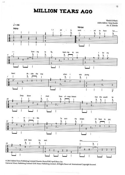 Scherler, Beat: Best of Pop & Rock light Vol. 2, guitar sheet music, sample