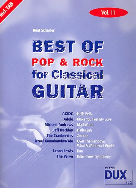 Scherler, Beat: Best of Pop and Rock for Classical Guitar Vol. 11