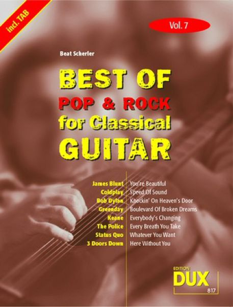 Scherler, Beat: Best of Pop and Rock for Classical Guitar Vol. 7