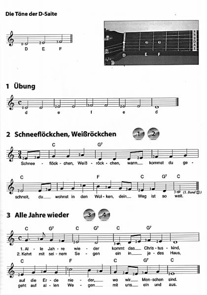Schumann, Andreas: Gitarre spielen mit Lena und Tom - Guitar Method for Kids Vol. 2, sheet music sample