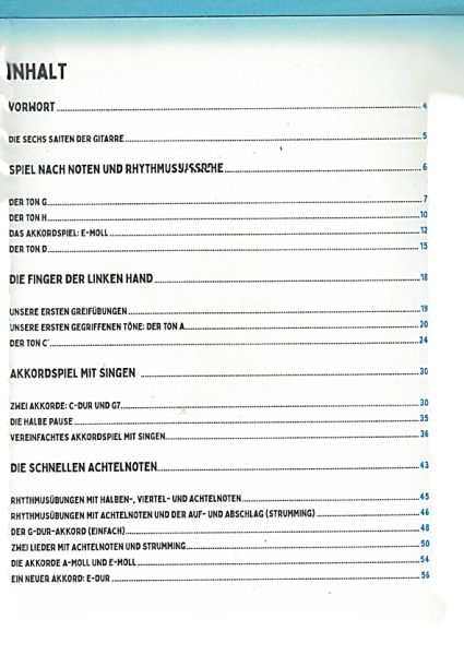 Schumann, Andreas: Kati`s Gitarrenschule - Guitar Method, Vol. 1  content