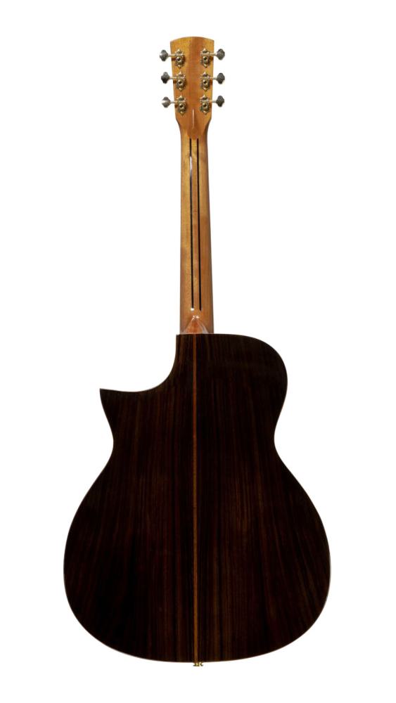 Shape O-415 HG CEB, vollmassive Gitarre in OM-Form, massive Fichtendecke, Palisander, Cutaway, Pickup, Armrest, Akustikgitarre  Rückseite