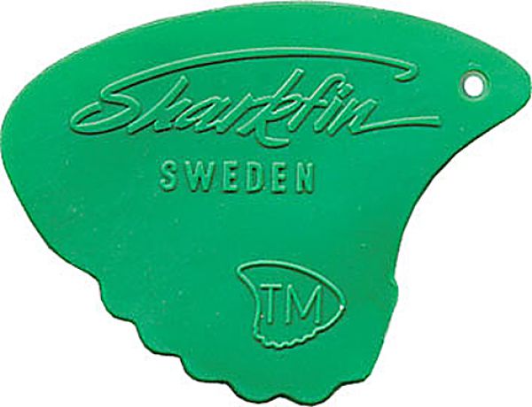 Plektrum Sharkfin grün, extra weich, mit Profil