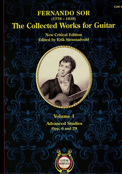 Sor, Fernando: Collected Works for Guitar Vol. 1, Advanced Studies, Gitarre solo, fortgeschrittene Etüden, Noten