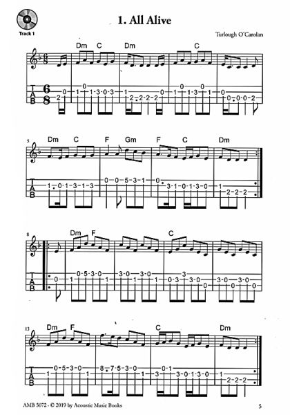 Steinbach, Patrick: Irish Ukulele, for Ukulele solo in Low G-Tuning, sheet music sample