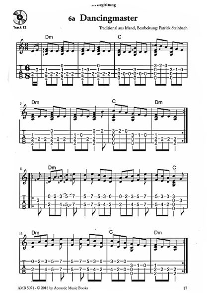 Steinbach, Patrick: Ukulele Melody Chord Concept, solo und Begleitung in Low G Stimmung, Noten und Tabulatur Beispiel