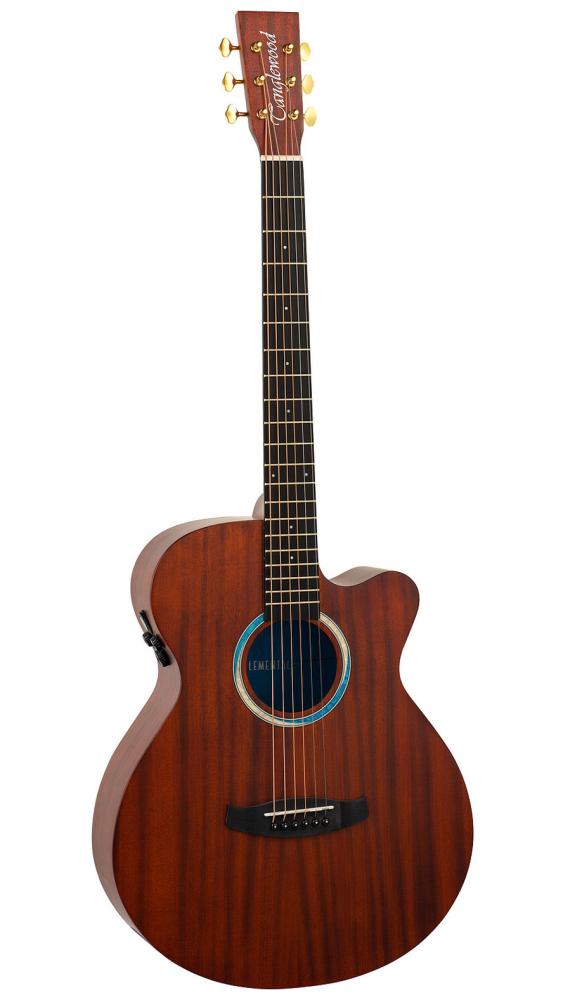 Tanglewood TE4CEBL Elemental Super Folk Gitarre, massive Mahagonidecke, Pickup, Akustikgitarre mit Stahlsaiten