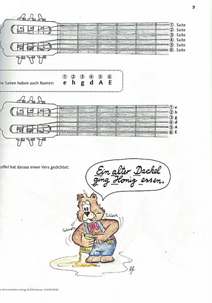 Teschner, Hans Joachim: Fridolin Band 1, Gitarrenschule für Kinder Beispiel