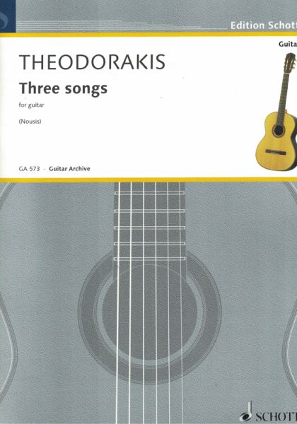 Theodorakis, Mikis: Three Songs for guitar solo, sheet music