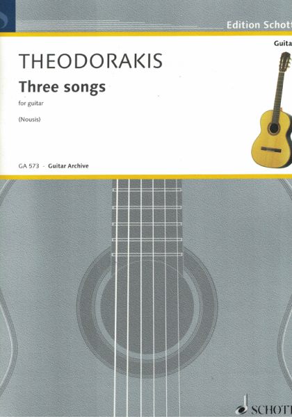 Theodorakis, Mikis: Three Songs für Gitarre solo, Noten