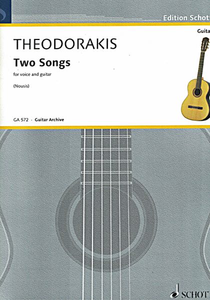 Theodorakis, Mikis: Two Songs für Gesang und Gitarre, Noten