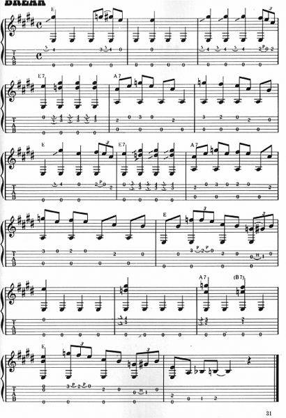 Traum, Happy: The Blues Bag, A Collection of Traditional Blues Songs for Guitar, sheet music sample