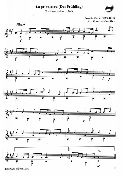 Vassiliev, Konstantin: Classical Highlights for guitar solo, sheet music sample