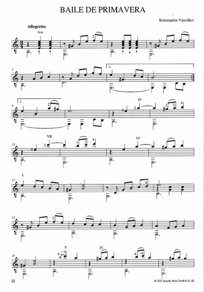 Vassiliev, Konstantin: La Guitarra Música española, sheet music sample