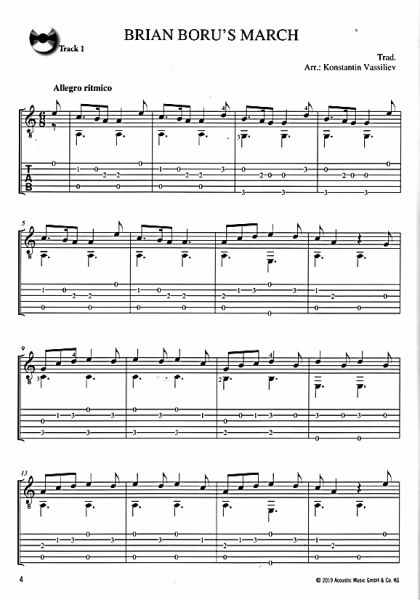 Vassiliev, Konstantin: Meister der irischen Musik, Irish Music for guitar solo, sheet music sample