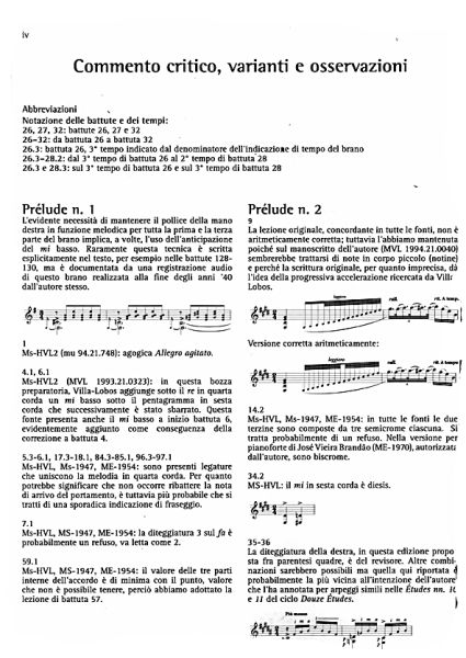 Villa-Lobos, Heitor: Cinq Préludes pour guitare, notes sample