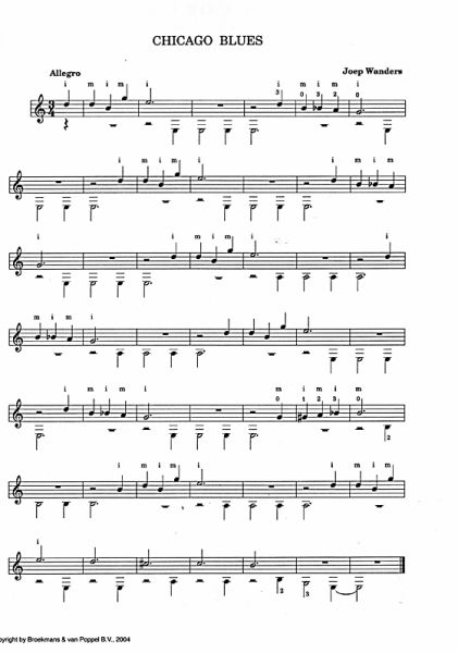 Wanders, Joep: Best of Easy Guitar, Guitar solo sheet music sample