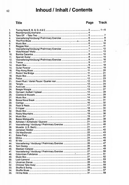 Wanders, Joep: Go for Guitar Basic - Guitar Method content