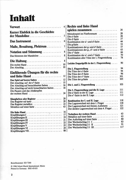 Wilden-Hüsgen, Marga: Mandolinenschule - Mandolin Method content