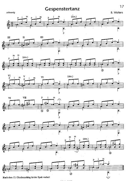 Wolters, Burkhard Buck: Segelflug - for guitar solo, sheet music sample